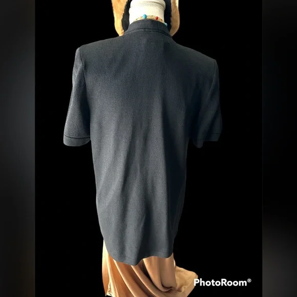 St. John Basics Santana Knit Open Front Short Sleeve Cardigan - Picture 4 of 5